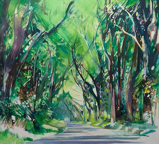 Linumhorster Allee III • 180 x180 cm • 2015 • Öl auf Leinwand
