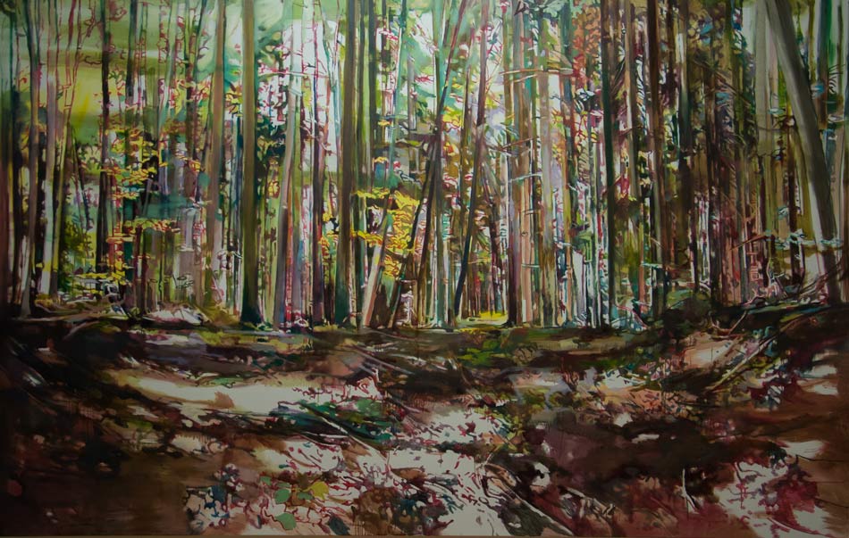 Wald forever • 190 x 300 cm • 2014 • Öl auf Leinwand • Sammlung Starnberger See