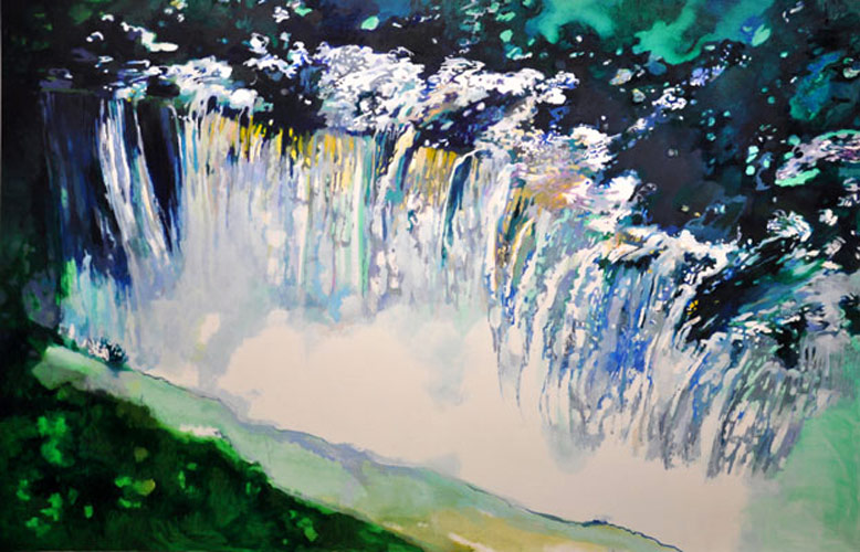 Big Victoria Falls 1 • 170 x 260 cm • 2012 • Öl auf Leinwand • Sammlung DSV Stuttgart