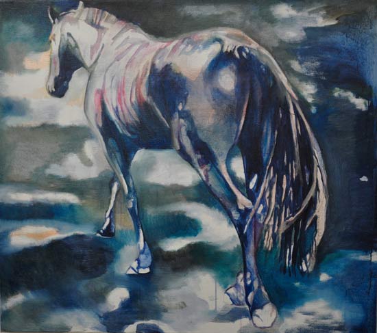 Invisible Horse • 80 x 90 cm • 2016 • Öl auf Leinwand