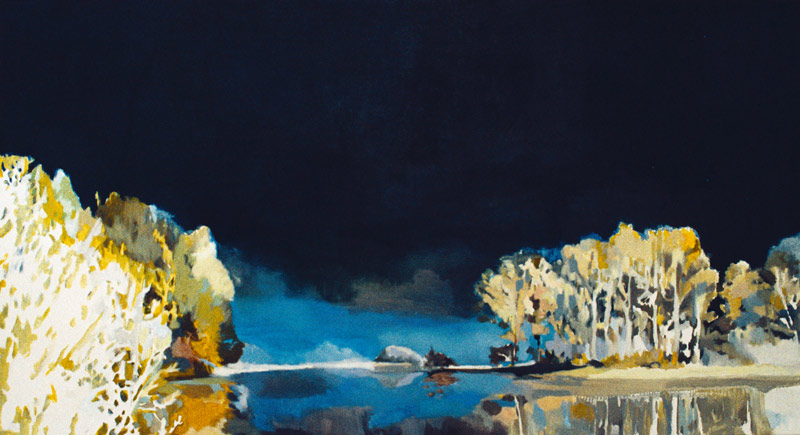 Mitterlaache • 80 x 150 cm • 2004 • Öl auf Leinwand