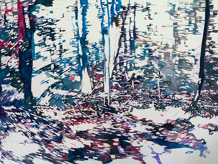 Inside the Forest • 110 x 200 cm • 2019 • Öl auf Leinwand