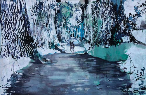 Allee Murnau • 80 x 120 cm • 2018 • Öl auf Leinwand