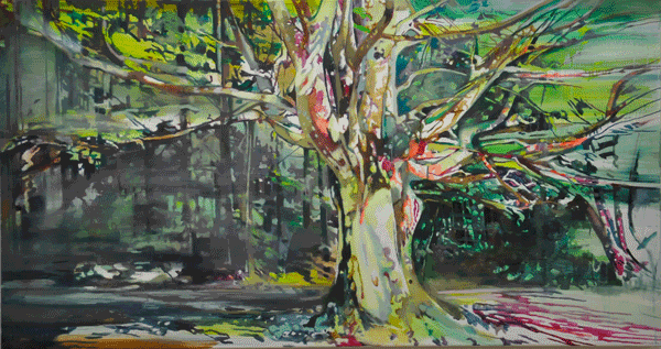 Buche • 80 x 150 cm • 2014 • Öl auf Leinwand