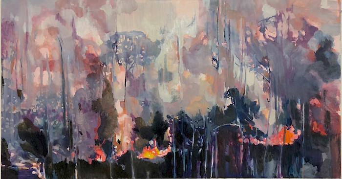 Élégie de la forêt • 80 x 150 cm • 2019 • Öl auf Leinwand
