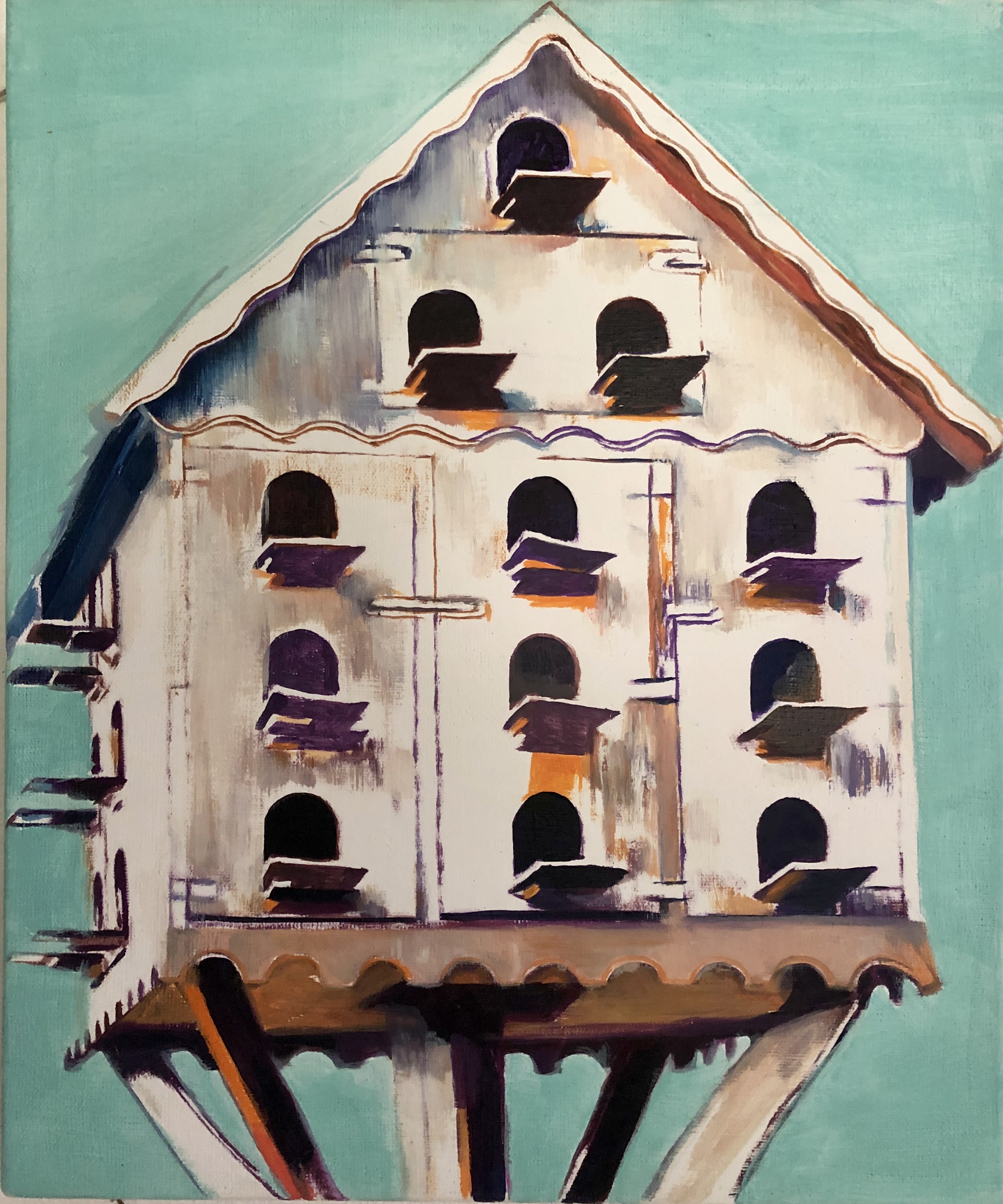 Taubenhaus • 60 x50 cm • Öl auf Leinwand
