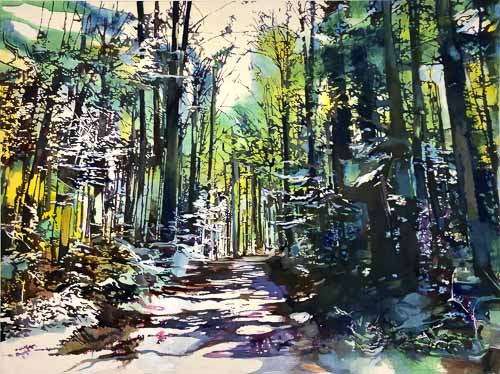 Moonlight in Springtime • 150 x 200 cm • 2021 • Öl auf Leinwand
